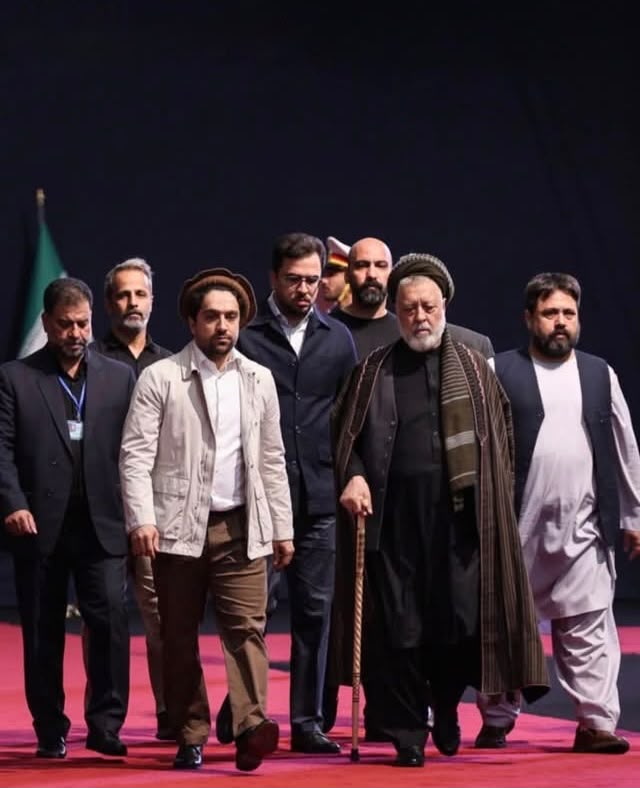 Mohaqiq Defends His and Ahmad Massoud’s Attendance at Khamenei’s Funeral Ceremony
